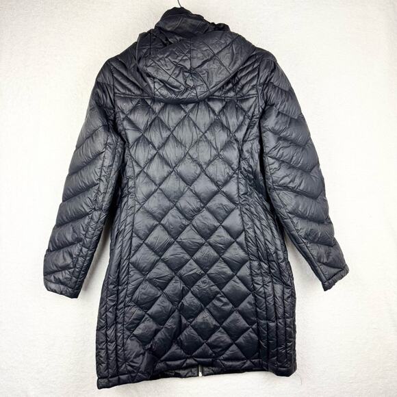 MICHAEL Michael Kors Packable Down Filled Quilted Long Line Coat Black Size M - Picture 14 of 15